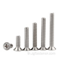 Phillips Flat Head Machine Screw Stainless สแตนเลสข้ามสลักเกลียว